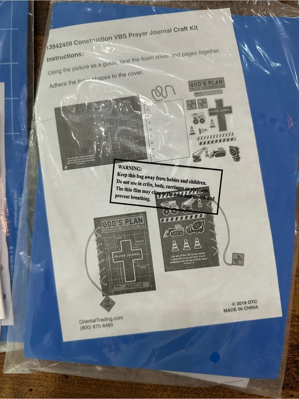 VB, kit Blue Prayer Journal Party Favor Pack - Home Party Supplies